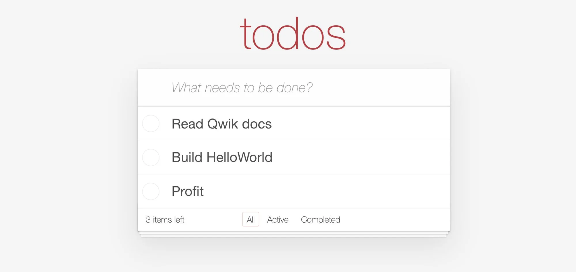 qwik todo app